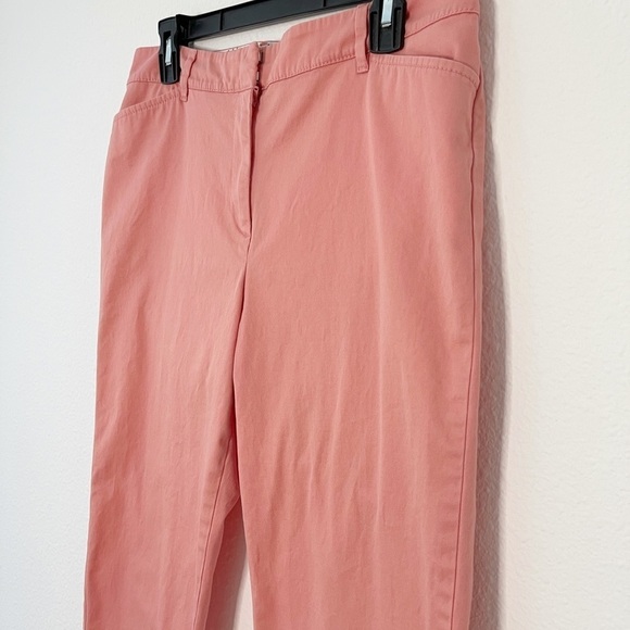 Talbots perfect slim legs pink crop pants size 8 - Picture 6 of 10